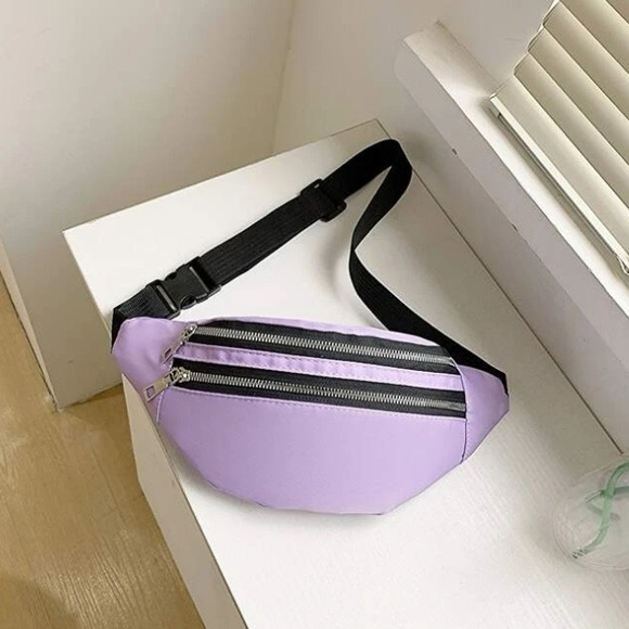 💙 Women’s Double Zip Front Pockets Adjustable Strap Fanny Pack - Picture 2 of 6